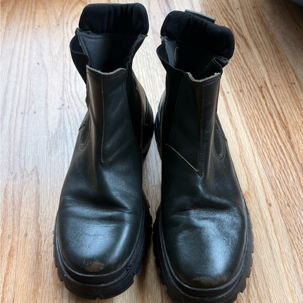 Prada Women’s  Dark Green Leather Boots